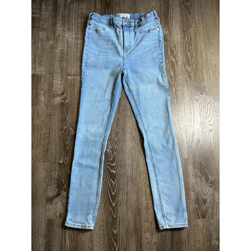 Free‎ People High Rise Stretch Skinny Jeans Sz W 31 R Light Wash